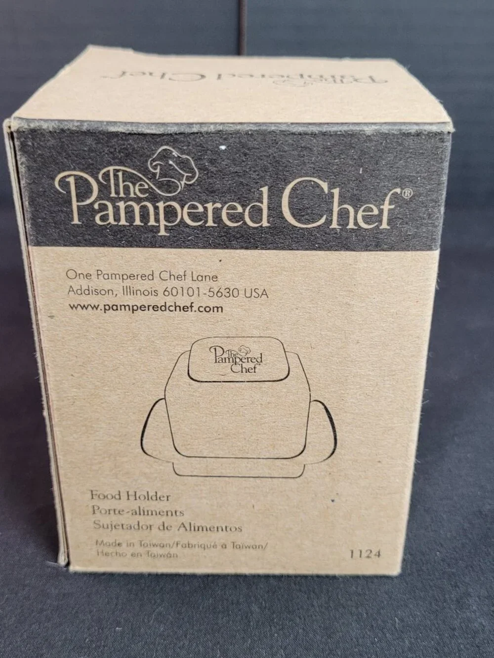 Pampered Chef Black Food Holder for Grating #1124 Kitchen Tool Gadget Retired